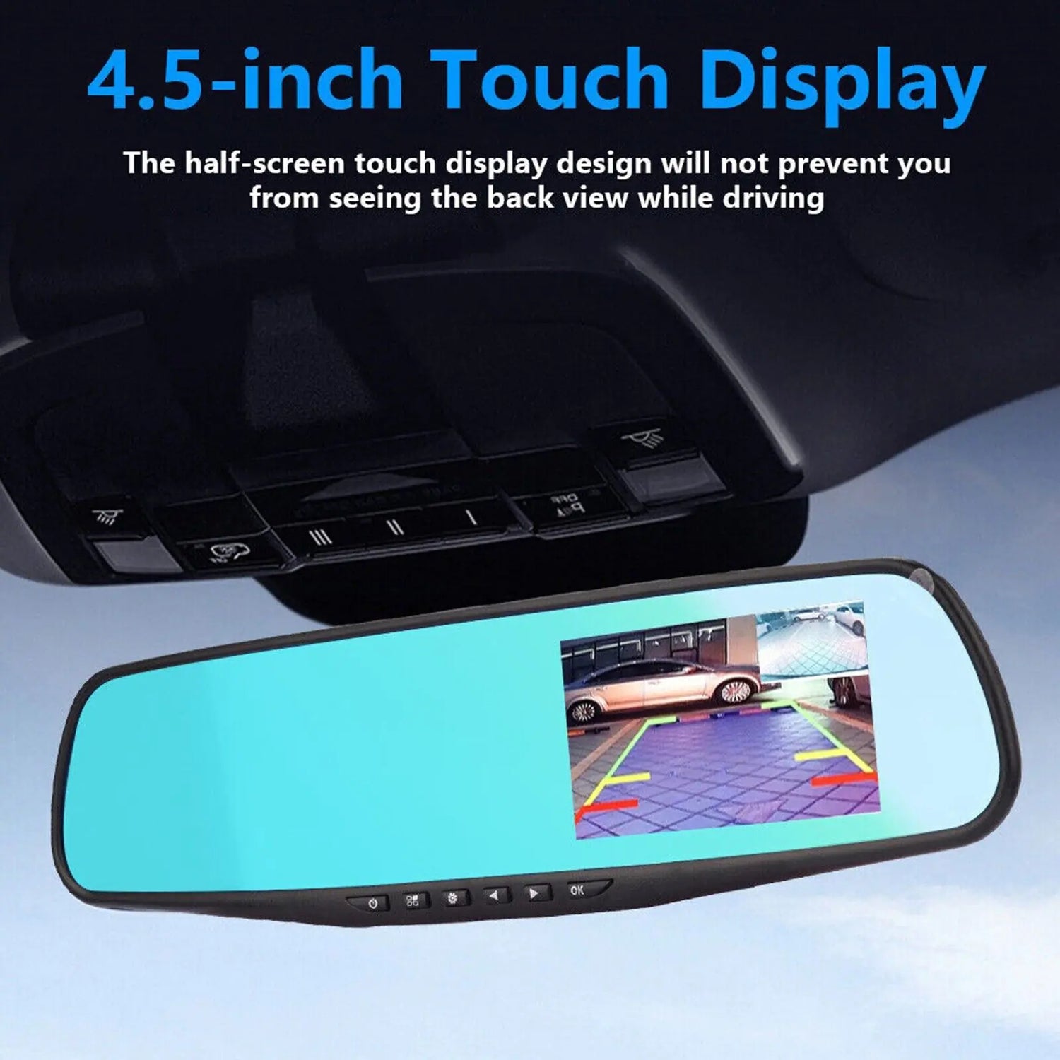 HD 1080P Car DVR Dual Dash Cam Mirror