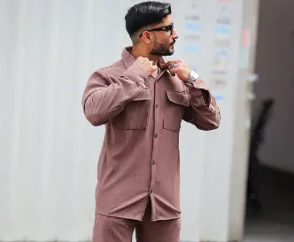 Modern Men's Long Sleeve Lapel Shirt