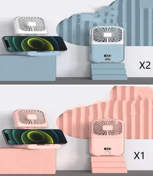 Compact Dual-Mode Travel Fan, USB Charged