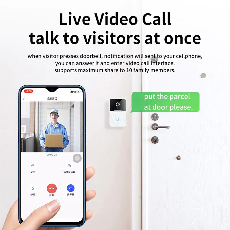 Smart WiFi Doorbell with Video Intercom
