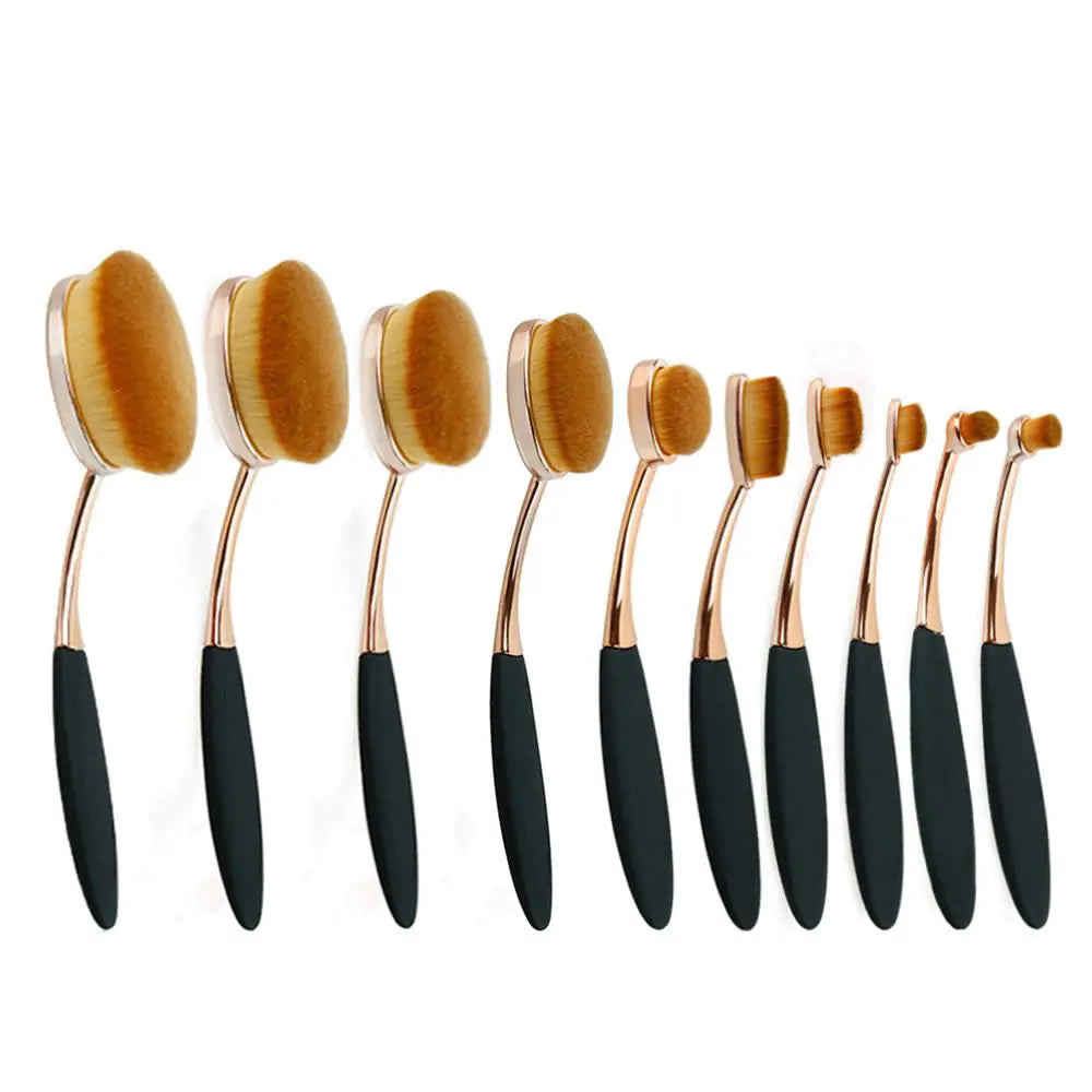 Oval Pro 10-Piece Makeup Brush Set