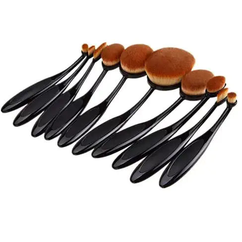 Oval Pro 10-Piece Makeup Brush Set