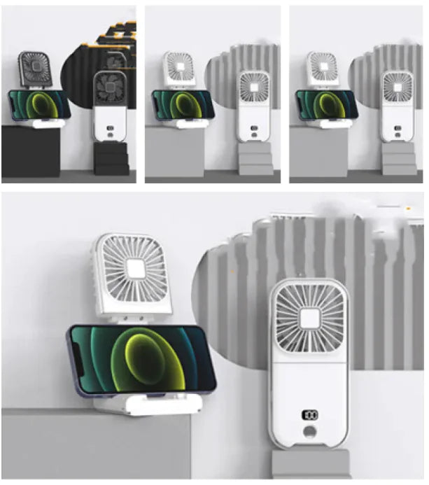 Compact Dual-Mode Travel Fan, USB Charged