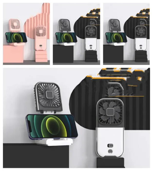 Compact Dual-Mode Travel Fan, USB Charged