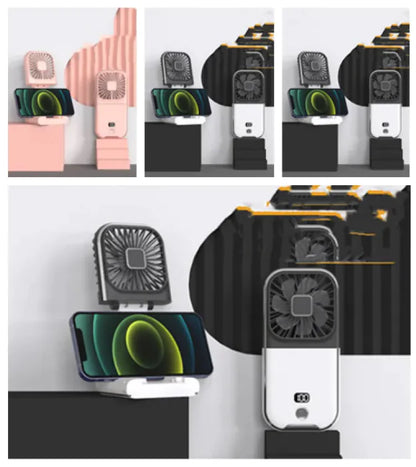 Compact Dual-Mode Travel Fan, USB Charged