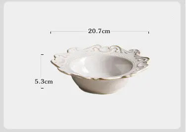 Creative Baroque European Tableware Set (Dinner Plates &amp; Bowls)