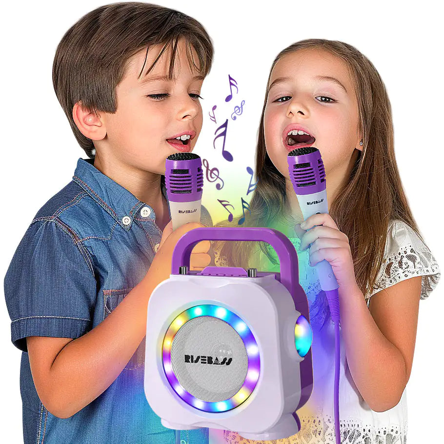 Kids Party Karaoke Machine - Bluetooth with Dual Mics