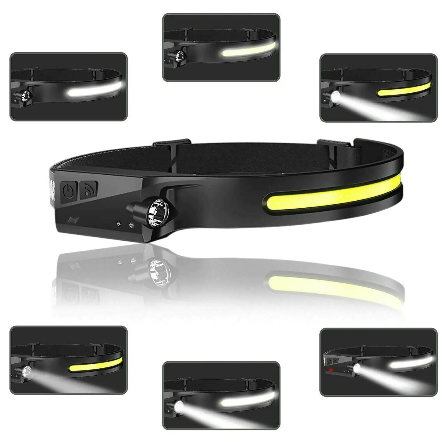 Rechargeable COB LED Headlamp Torch