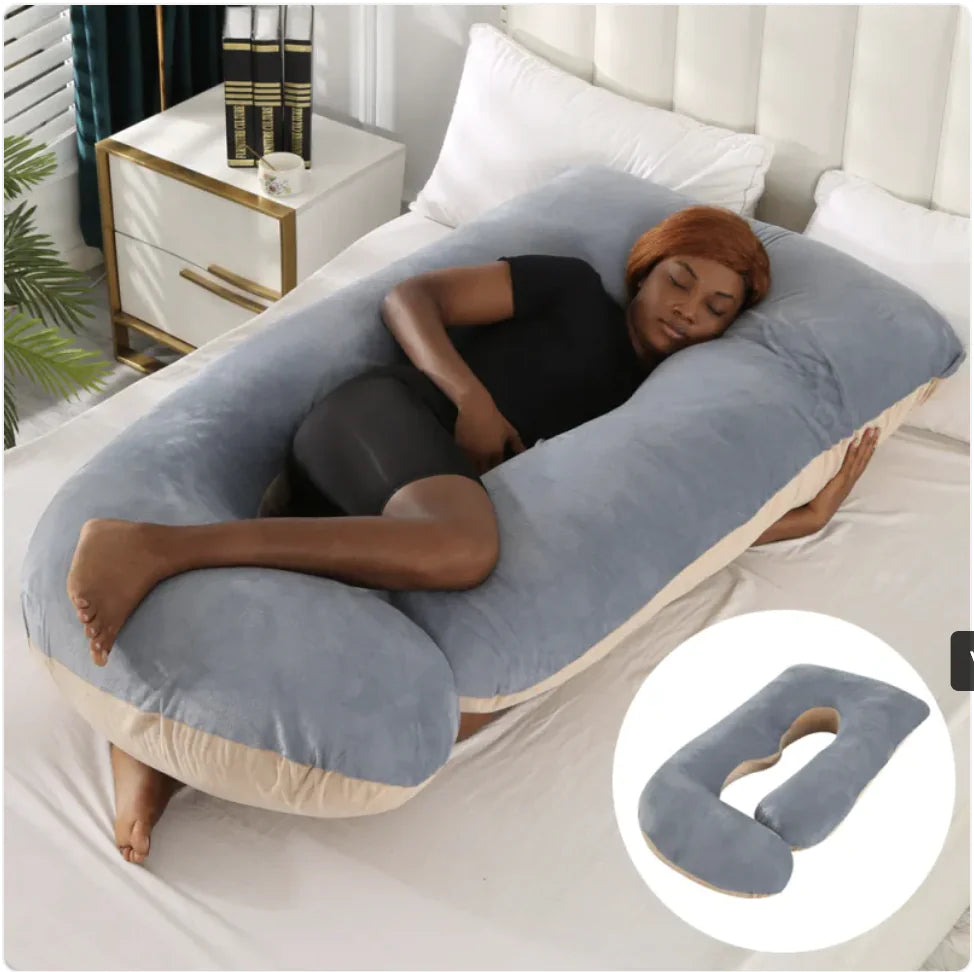 J-Shaped Pregnancy Support Pillow