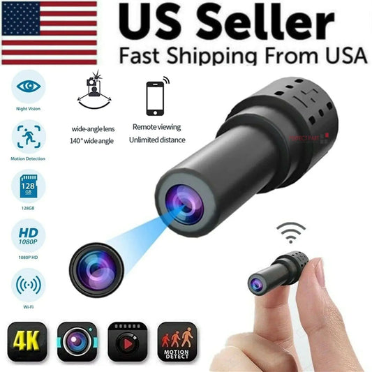 4K Mini Spy Camera WiFi Hidden HD DIY Nanny Cam