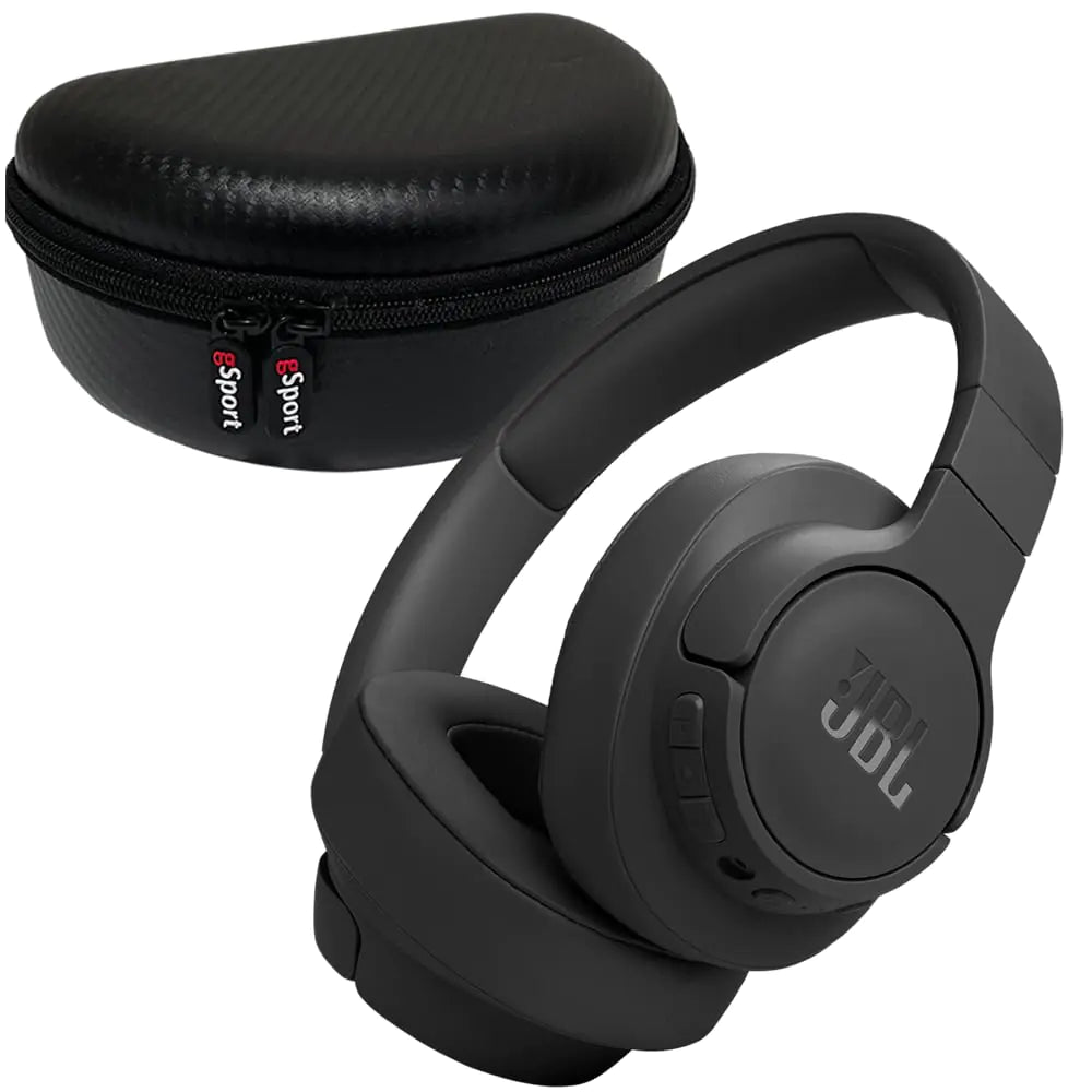 JBL Tune 770NC Wireless Over Ear Noise Cancelling Headphone Bundle with gSport Case (Black)