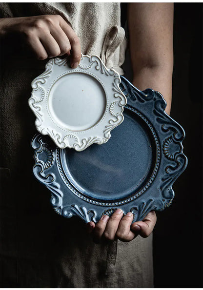 Creative Baroque European Tableware Set (Dinner Plates &amp; Bowls)