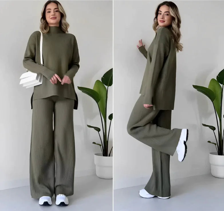 Chic Turtleneck &amp; Tailored Pants Duo