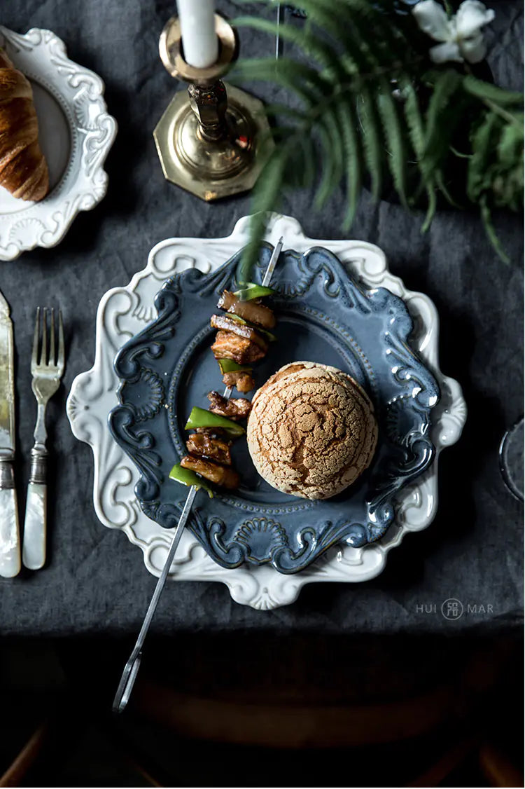 Creative Baroque European Tableware Set (Dinner Plates &amp; Bowls)