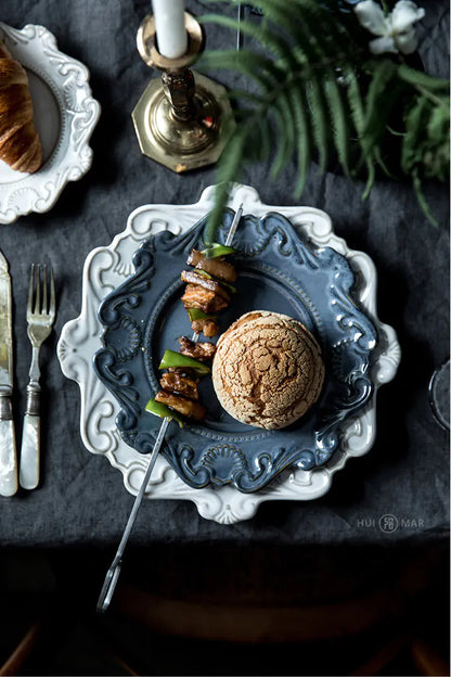 Creative Baroque European Tableware Set (Dinner Plates &amp; Bowls)