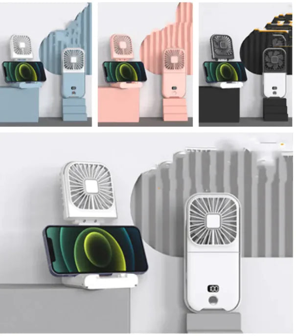 Compact Dual-Mode Travel Fan, USB Charged