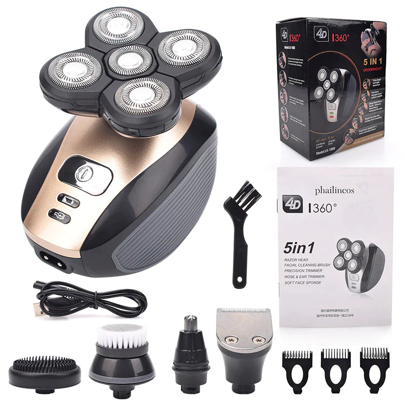 5-in-1 Versatile Electric Shaver Kit