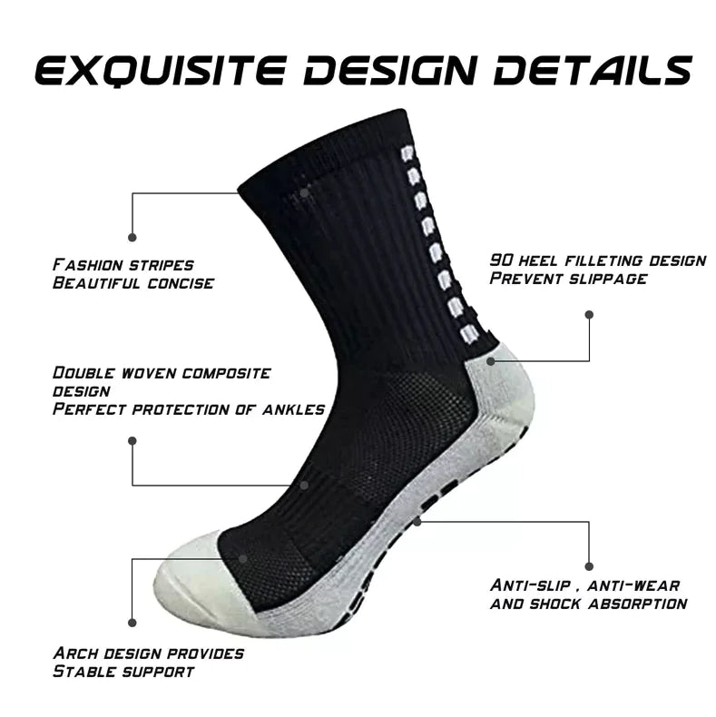 3-Pack Premium Sports Grip Socks for Soccer, Basketball &amp; Football