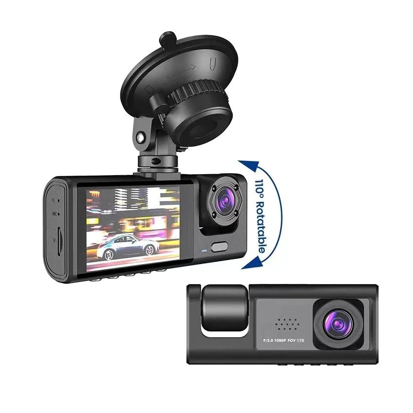 HD Triple View Dash Cam with G-Sensor