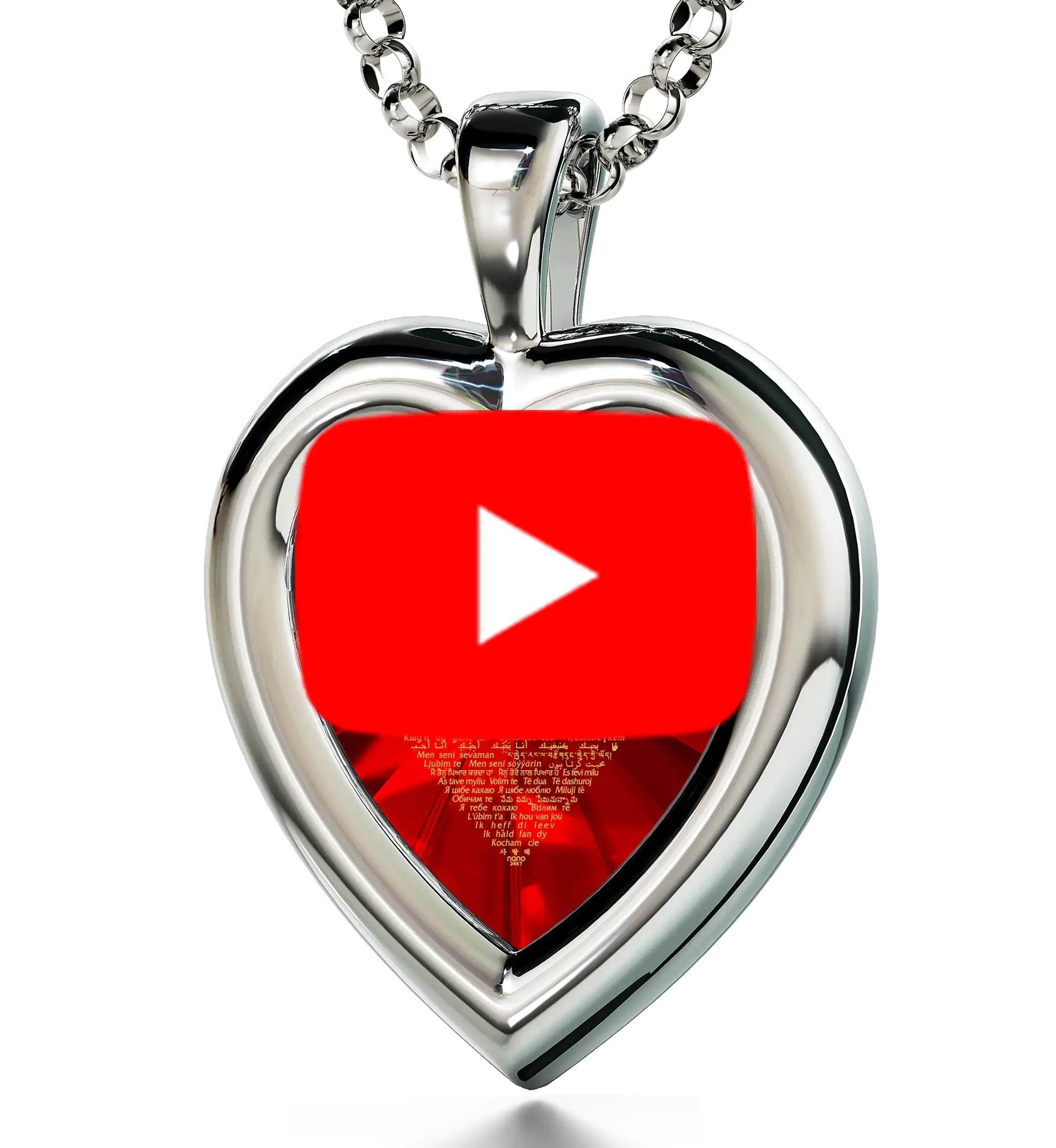 Multilingual Love Heart Jewelry Set