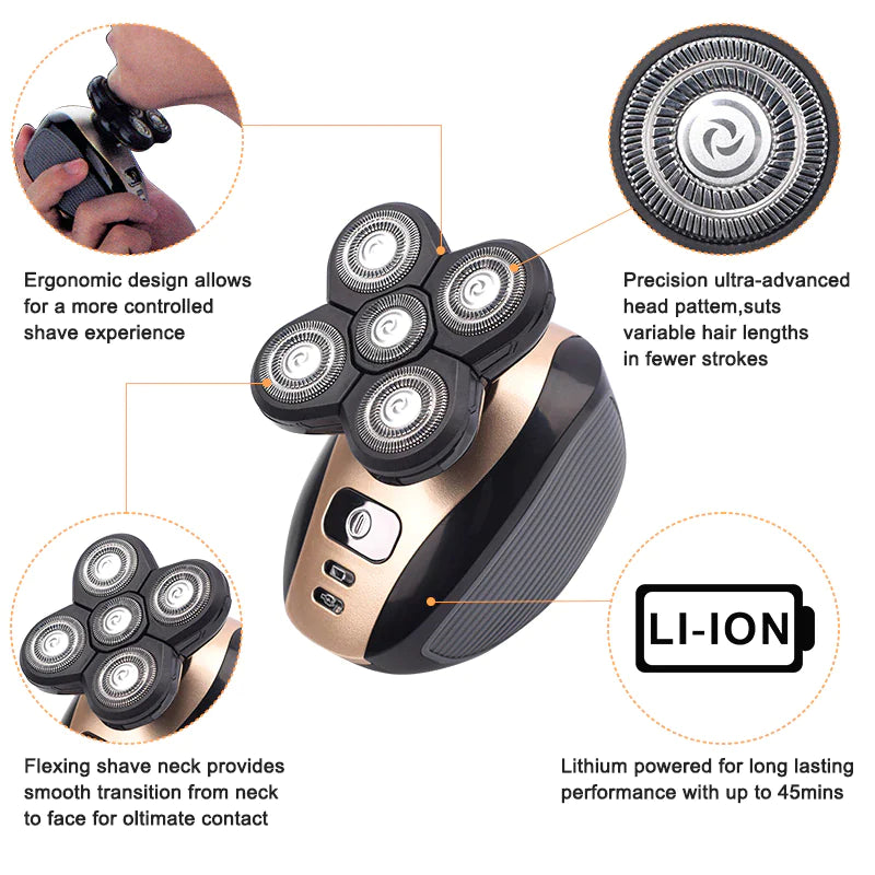 5-in-1 Versatile Electric Shaver Kit
