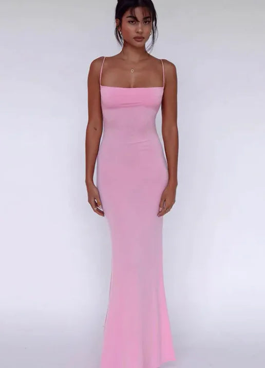 Chic Open-Back Tailored Dress