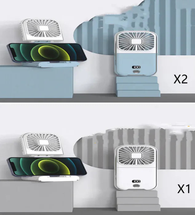 Compact Dual-Mode Travel Fan, USB Charged