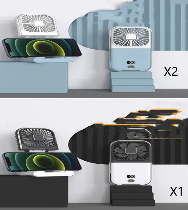 Compact Dual-Mode Travel Fan, USB Charged