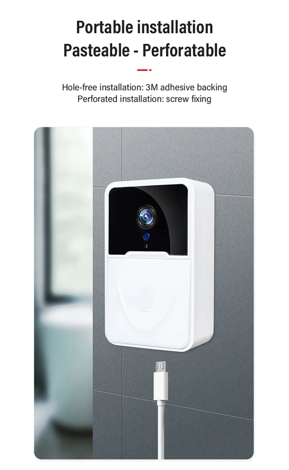 Smart WiFi Doorbell with Video Intercom