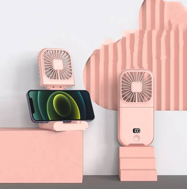 Compact Dual-Mode Travel Fan, USB Charged