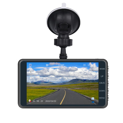Full HD 1080P Dual Lens Car Dash Cam with 4" Screen and Night Vision