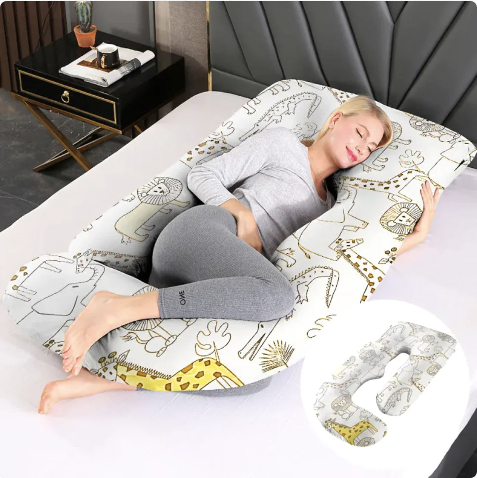 J-Shaped Pregnancy Support Pillow