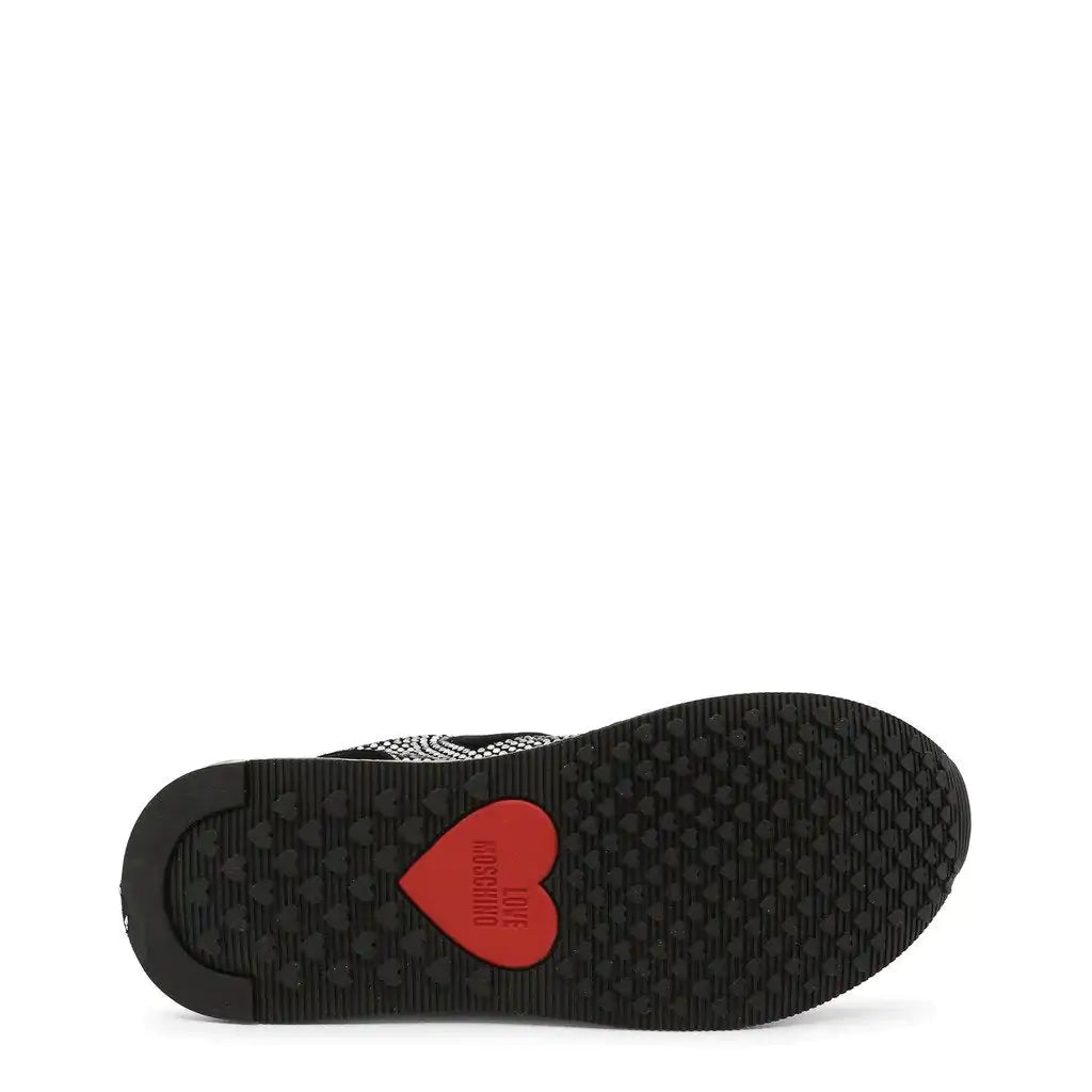Heartstone Velvet Sneakers - Black