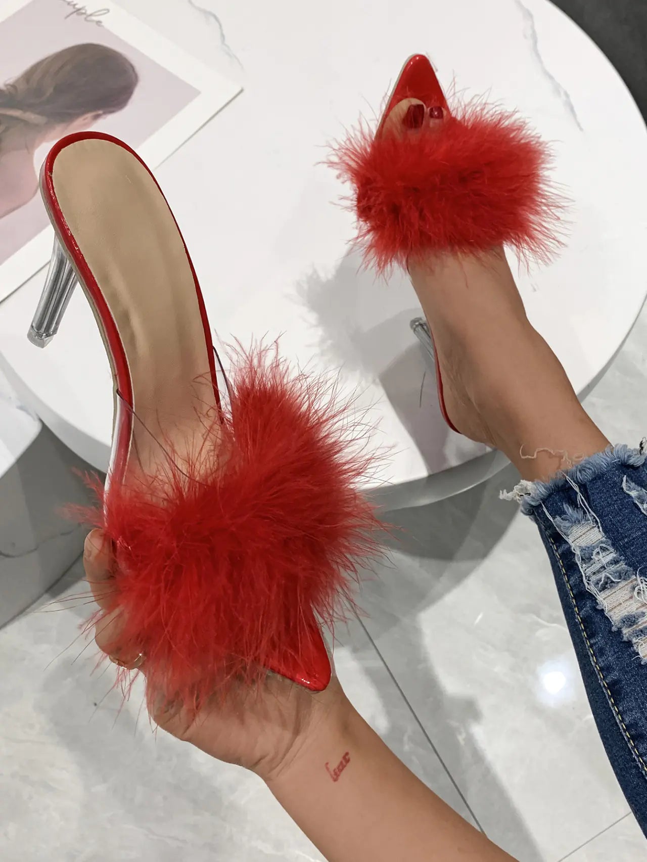 Pointed Toe Stiletto Sandals for Women