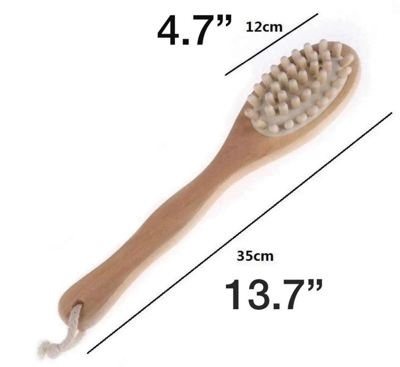 Eco Bath 6-Piece Kit Bamboo Bath Body Massage Brush with dimensions 4.7in by 13.7in