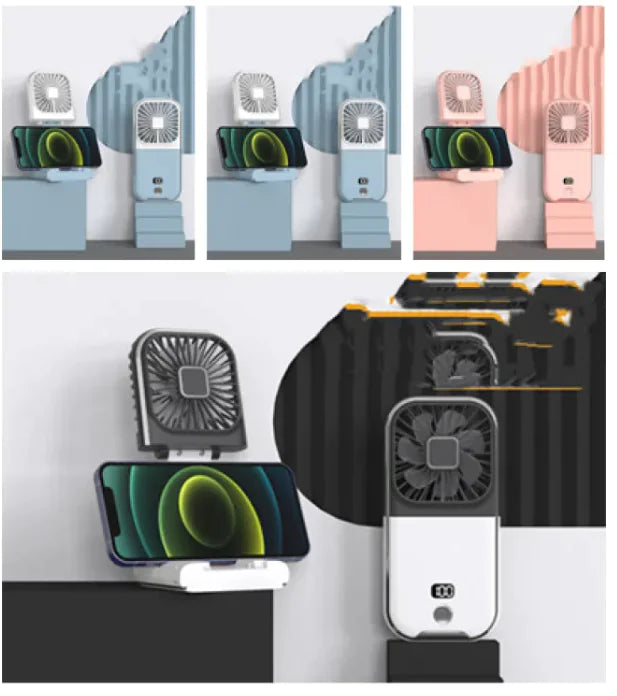 Compact Dual-Mode Travel Fan, USB Charged