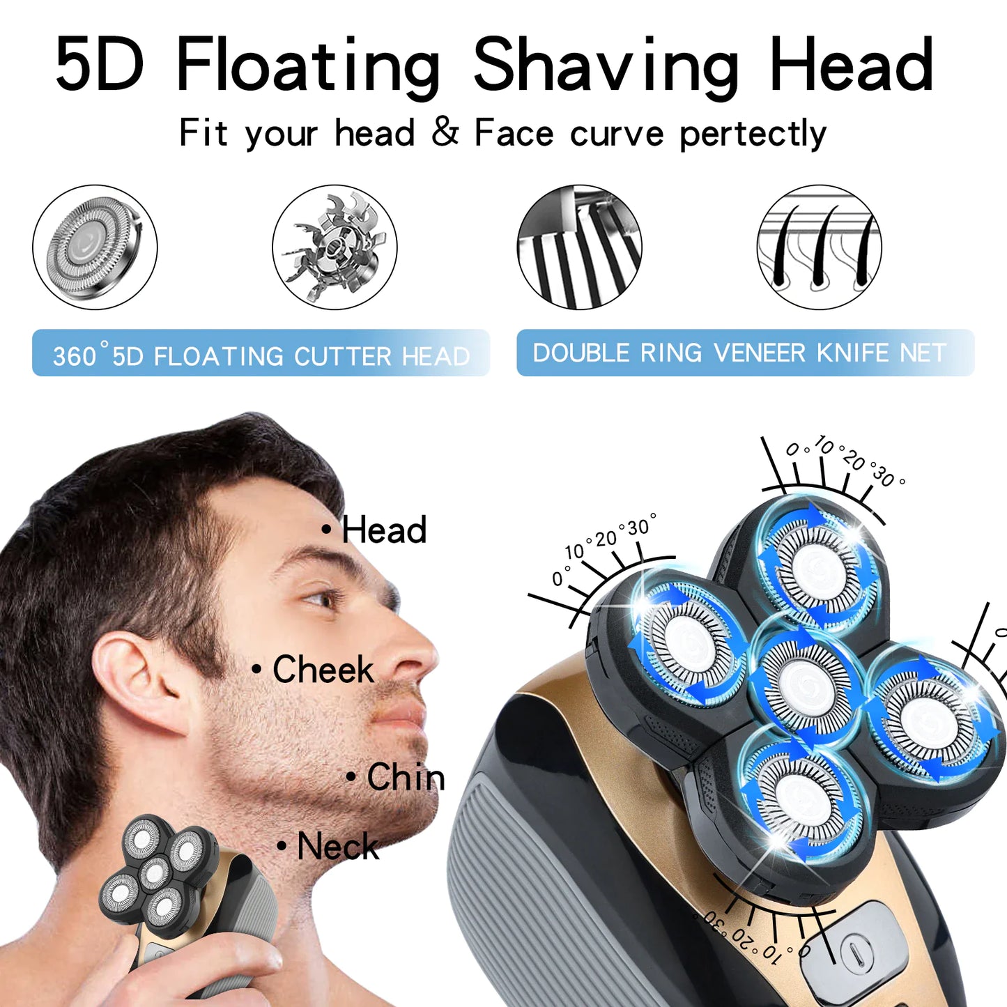 5-in-1 Versatile Electric Shaver Kit