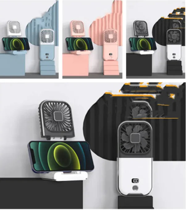 Compact Dual-Mode Travel Fan, USB Charged