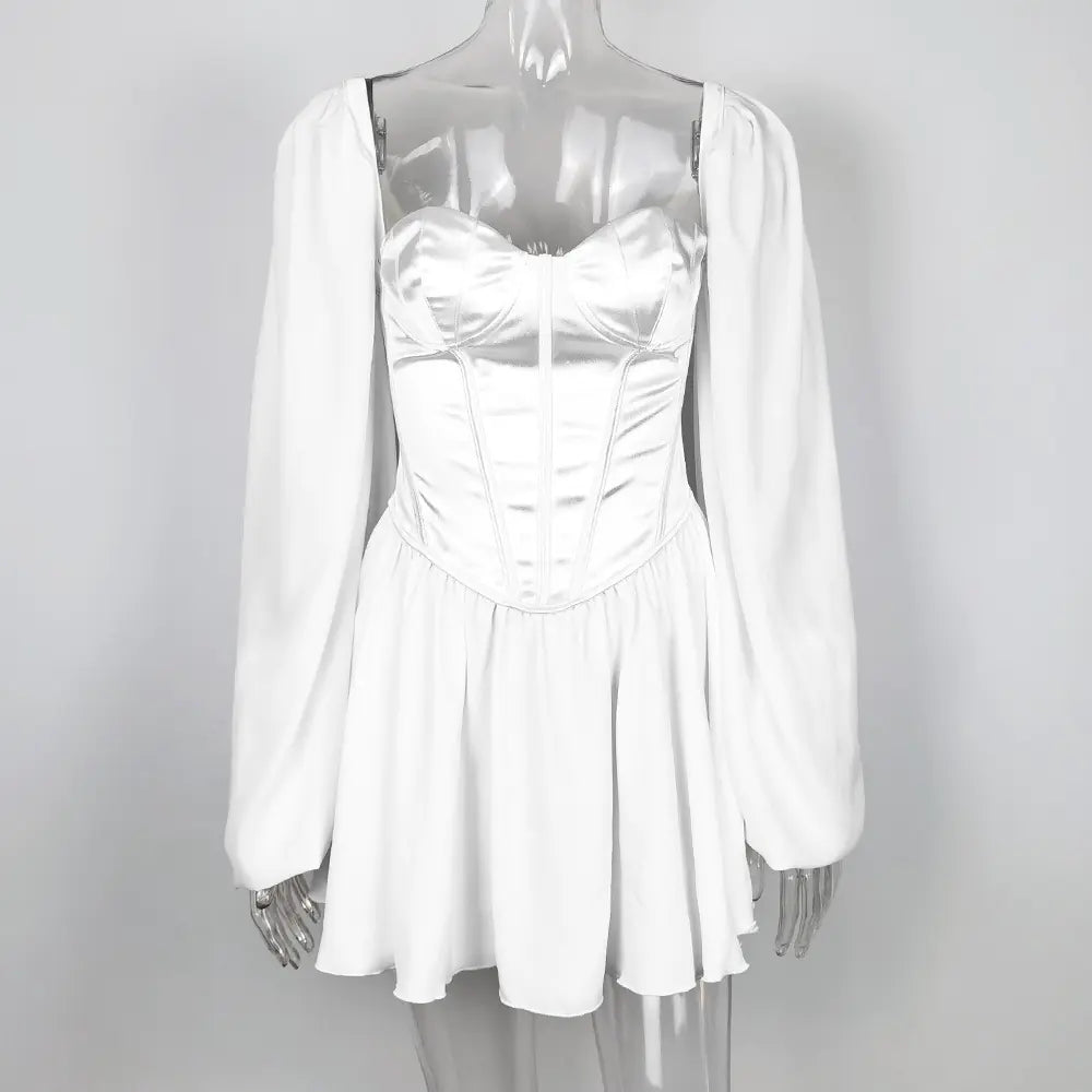 Elegant Chiffon Lantern Dress