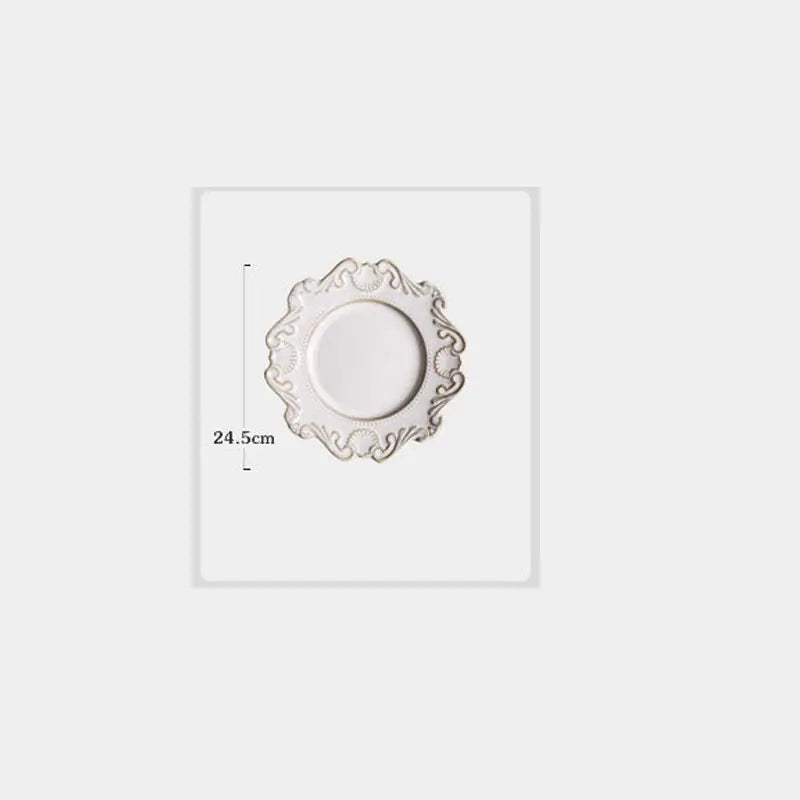 Creative Baroque European Tableware Set (Dinner Plates &amp; Bowls)