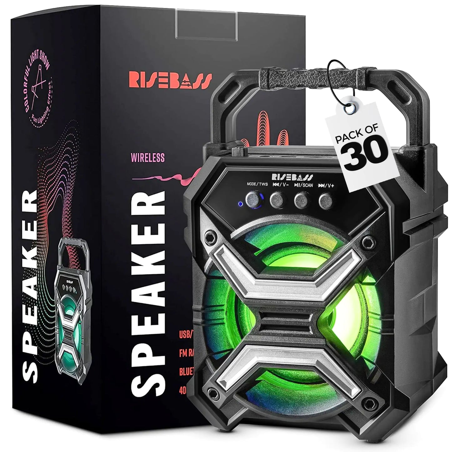 Compact Party Bluetooth Speaker with LED Effects