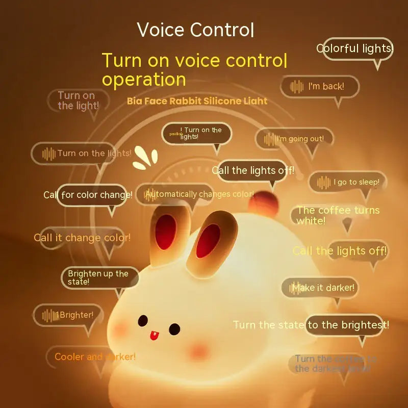 Rabbit Silicone Night Light with Touch Sensor