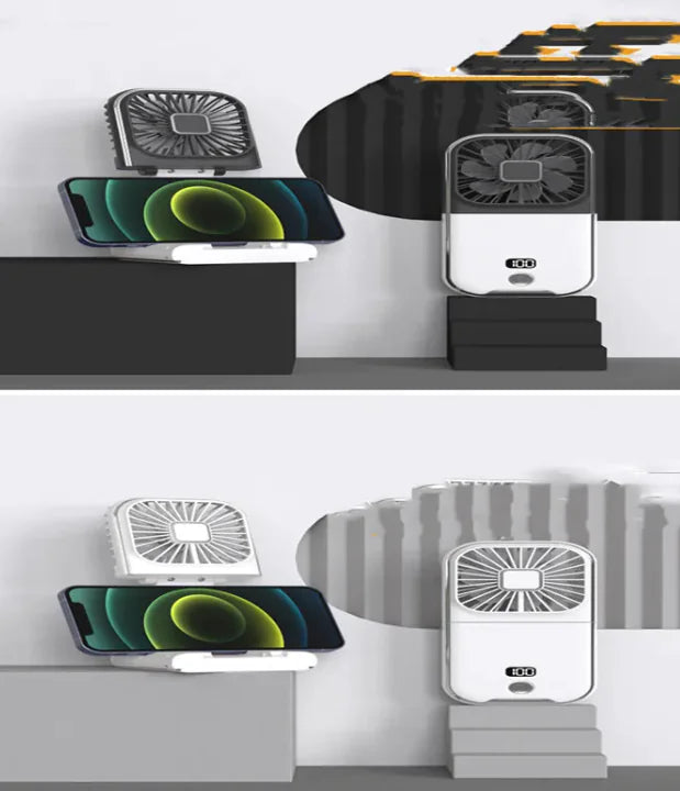 Compact Dual-Mode Travel Fan, USB Charged