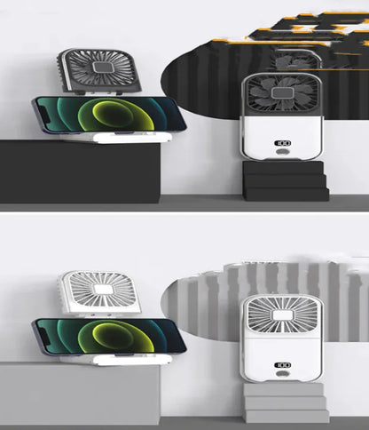 Compact Dual-Mode Travel Fan, USB Charged
