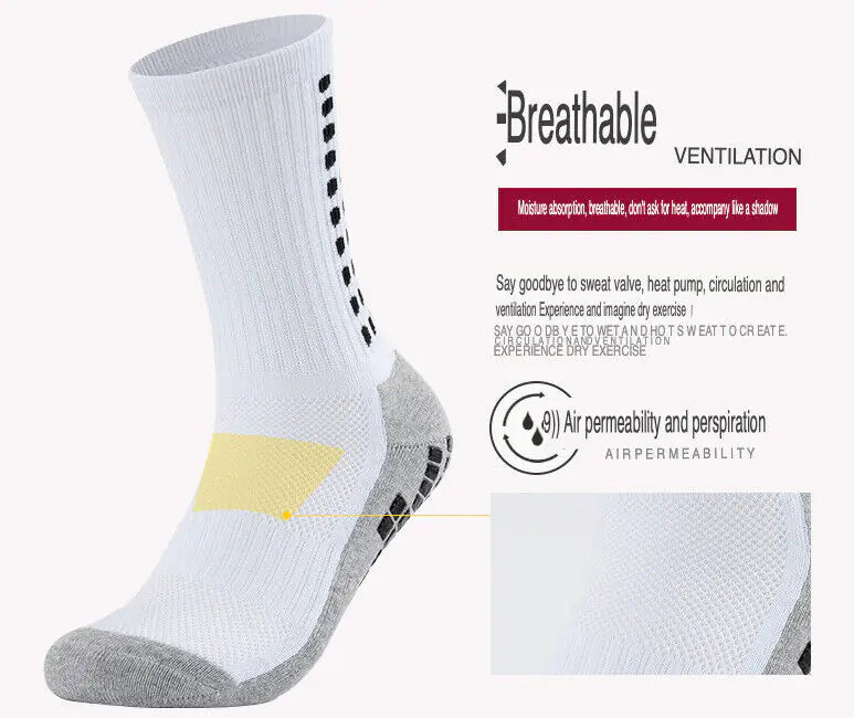 3-Pack Premium Sports Grip Socks for Soccer, Basketball &amp; Football
