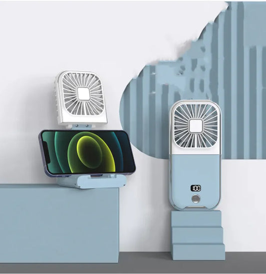 Compact Dual-Mode Travel Fan, USB Charged