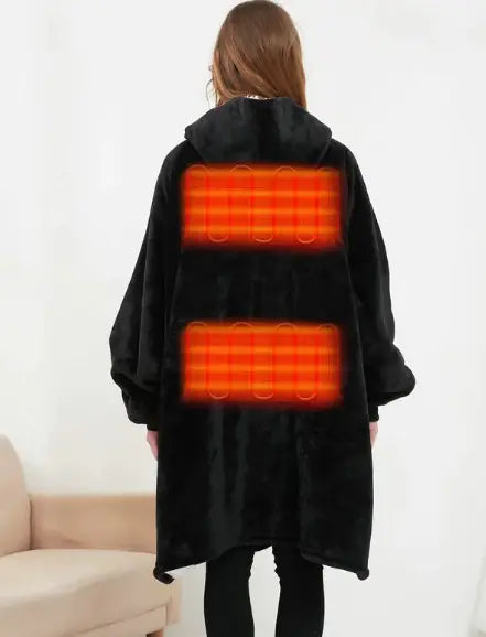 Cozy Heated Hoodie Blanket