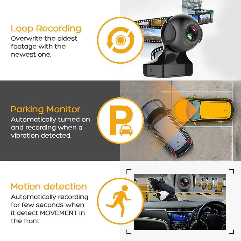 170° HD WiFi Dash Cam Car DVR Recorder with G-Sensor