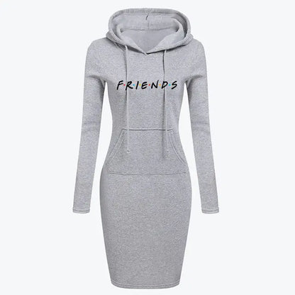 Long-Sleeved Hoodies Sweatshirts for Women (Autumn/Winter) in gray with &
