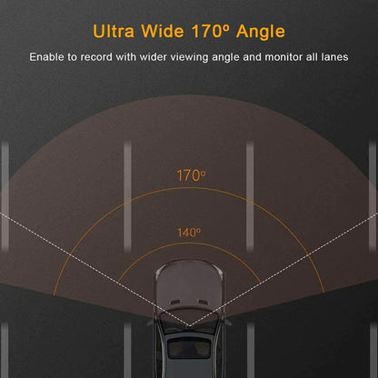 Full HD 1080P Dual Lens Car Dash Cam with 4" Screen and Night Vision